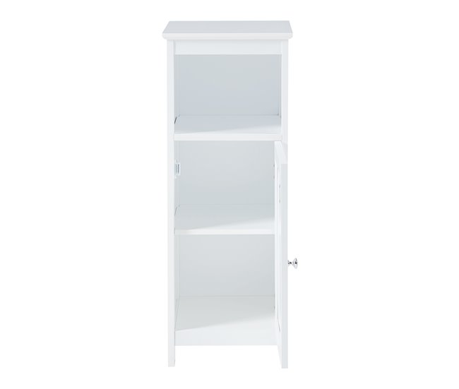 Mueble de baño Karlsøy con 1 puerta MDF ratán Blanco