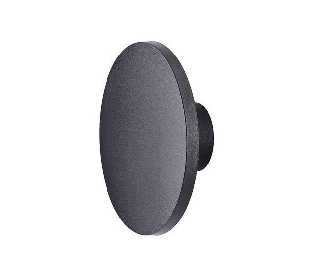 Aplique De Exterior Policarbonato Serie Yika Negro