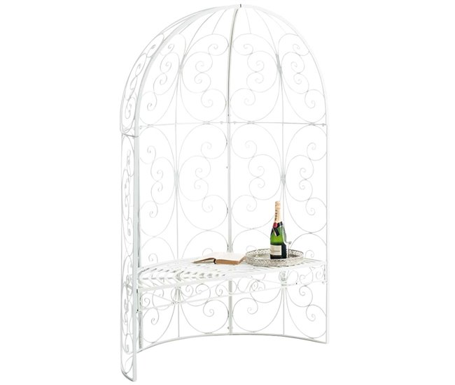 Arco flores - Rosie - Metal Blanco