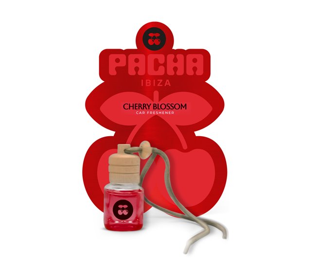 Ambientador de COCHE cherry blossom 5ml marca PACHA  Rojo
