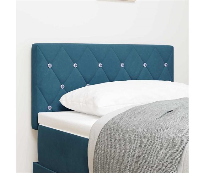Cabecera De Terciopelo 80 Azul