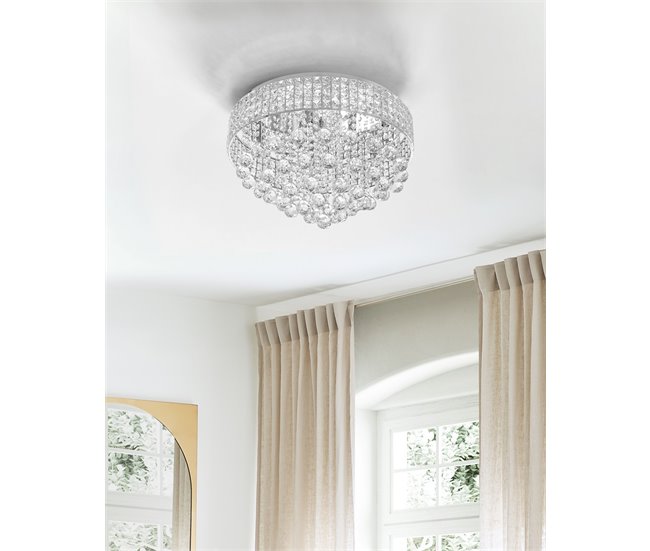 Beliani Lámpara colgante CEDEIRA Plateado