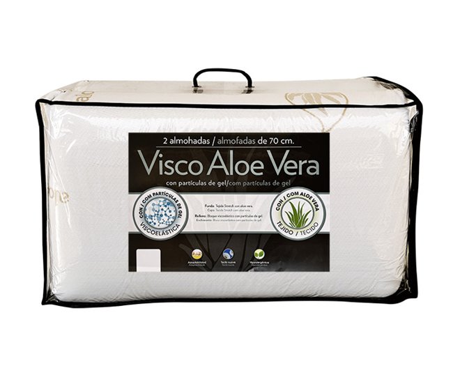 Pack 2 almohada VISCOALOE VERA Blanco