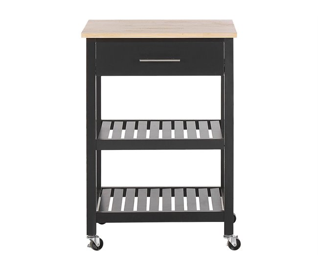 Beliani Carrito de cocina HIUMA 58 Blanco