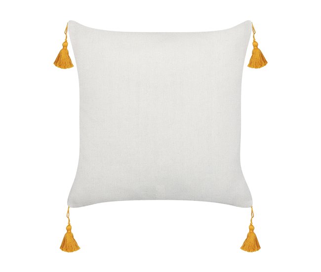 Beliani Cojín decorativo ABUTILON Beige