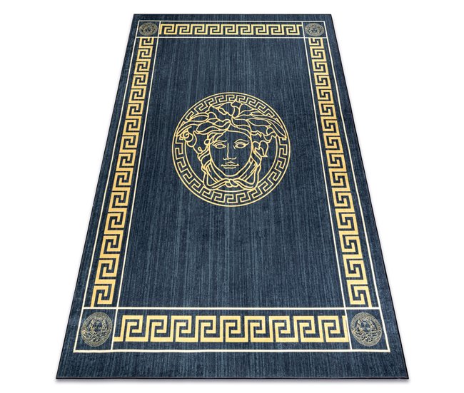 Alfombra lavable ANDRE 1972 Marco medusa griego 80x150 Azul
