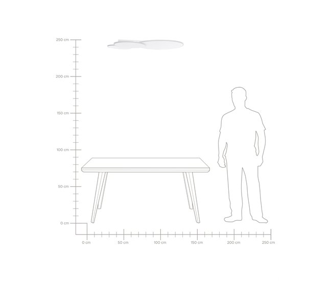 Beliani Lámpara de techo GABRIK Blanco