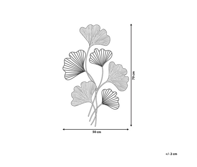 Beliani Decoración de pared INDIUM Dorado