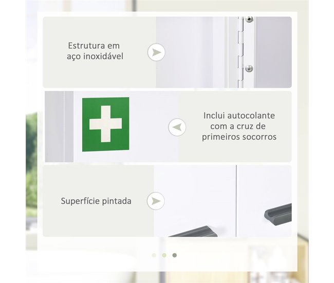 Botiquín de Medicinas Acero kleankin, ferretería - seguridad Blanco