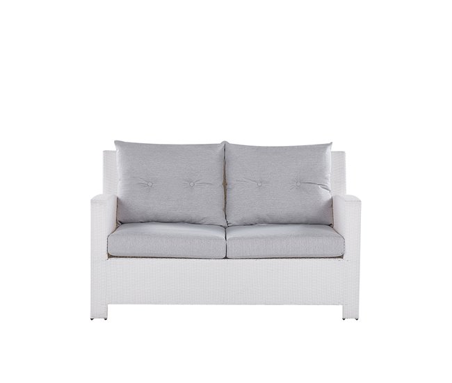 Beliani Conjunto de jardín Ratán sintético MARINO Blanco