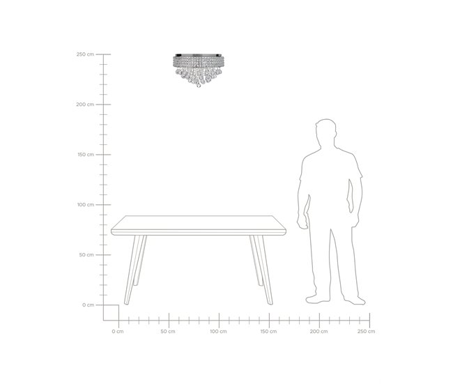 Beliani Lámpara colgante CEDEIRA Plateado
