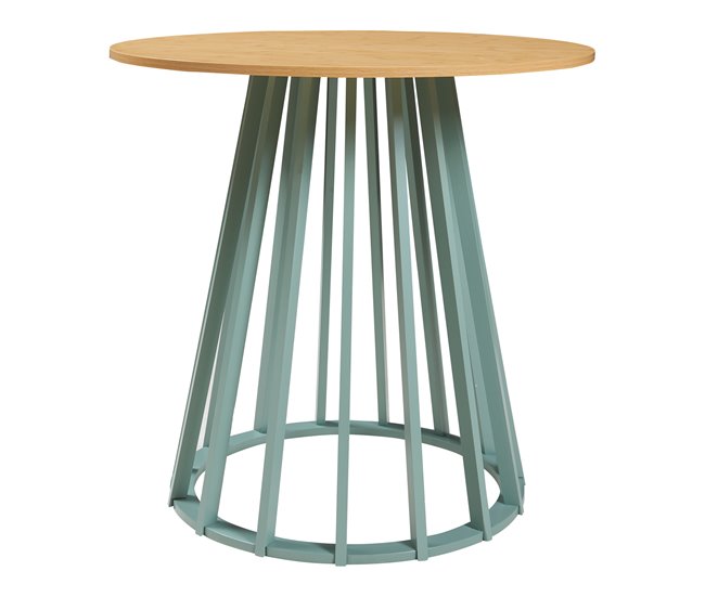 Mesa de comedor Lensuu redonda [en.casa] Verde