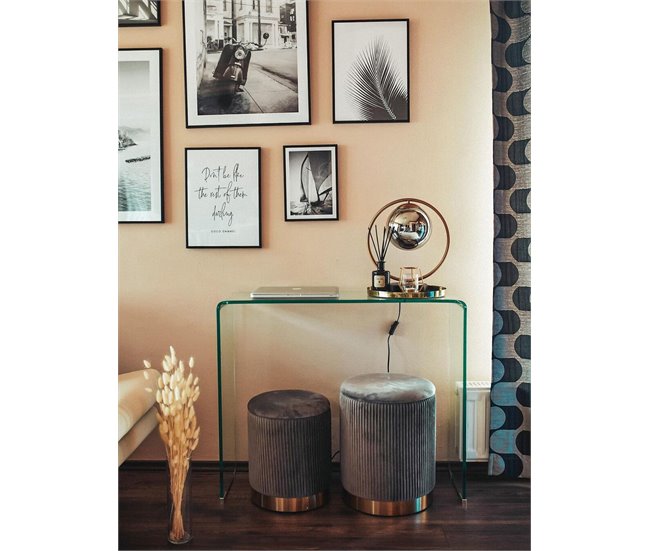 Conjunto de Puf MIRAMAR Beliani Gris