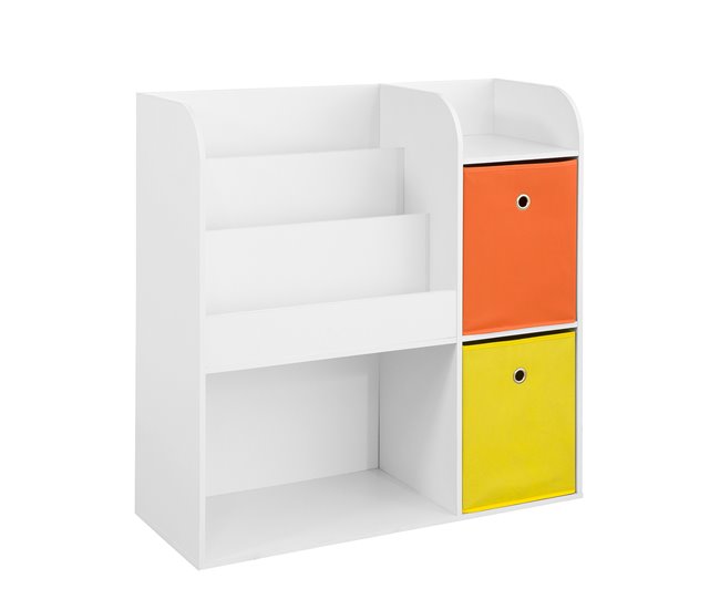 Organizador de Juguetes con 2 Cajas KMB37-W SoBuy Blanco