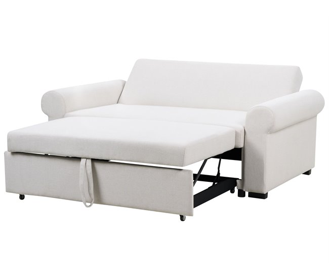 Beliani Sofá cama Tela SILDA Beige