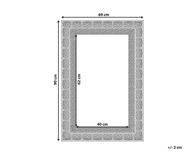 Beliani Espejo DEHRADUN 69x5 Cobre