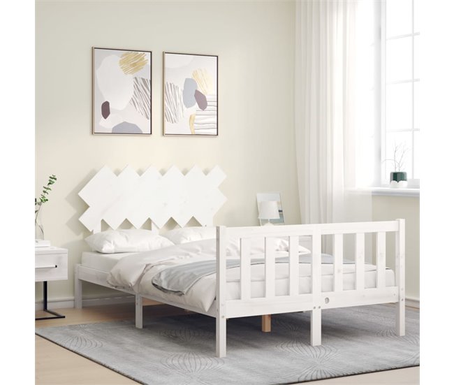 Estructura de cama 135x190 Blanco