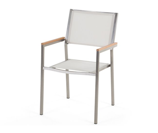 Beliani Conjunto de comedor GROSSETO Blanco