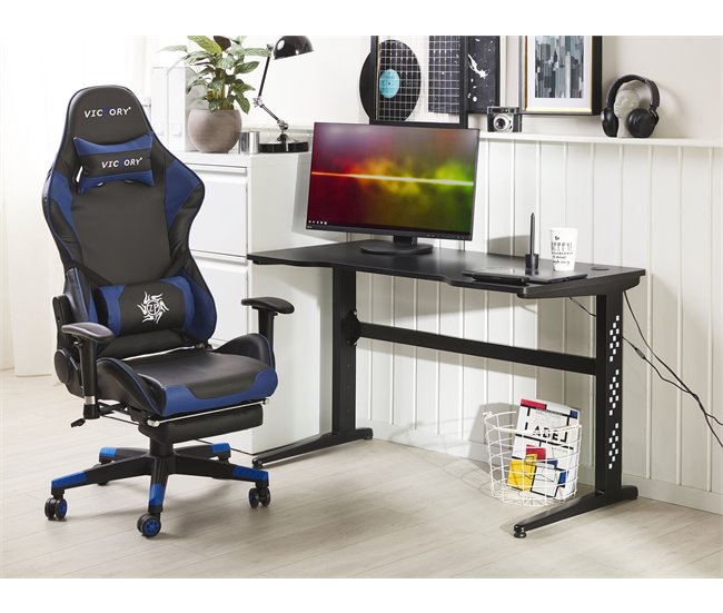 Beliani Escritorio gamer DEXTER 120x60 Negro