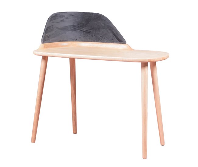 Escritorio de diseño en madera y terciopelo - Cattelan 109x56 Fresno
