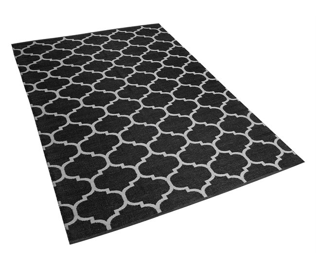 Beliani Alfombra de exterior ALADANA 140x200 Negro