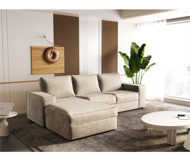 Chaise longue convertible en cama AZZURO Beige