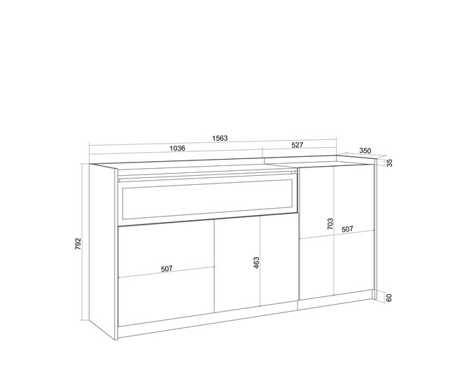 Aparador SOKKEL 156 Marron