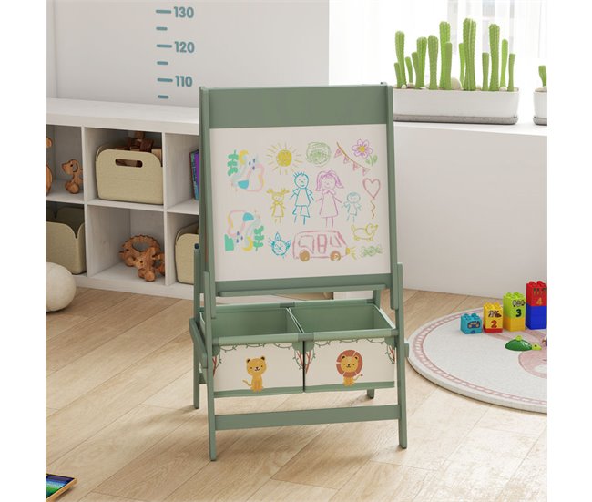 Caballete Infantil MDF, Madera de Pino AIYAPLAY Verde