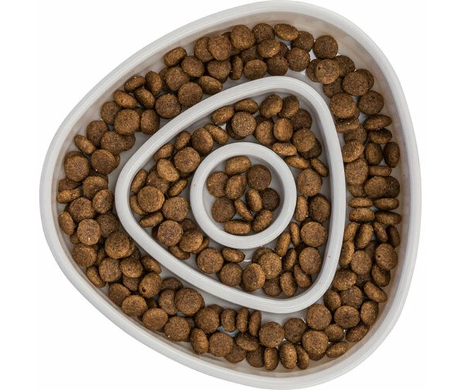 Comedero para Perro Slow Feeding Gris