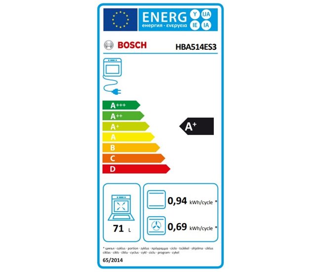 Horno multifunción BOSCH HBA514ES3 Negro/ Inox