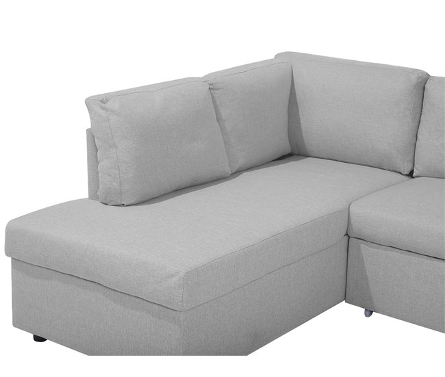Beliani Sofá cama KARRABO Gris Claro