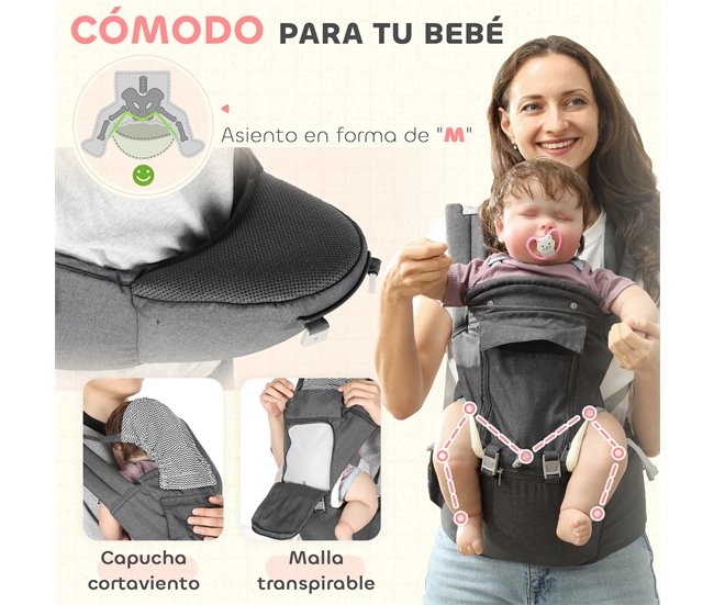 Portabebés 300D AIYAPLAY Gris