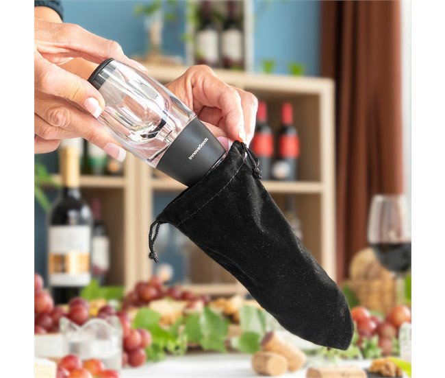Aireador de Vino con Filtro, Soporte y Funda Transparente