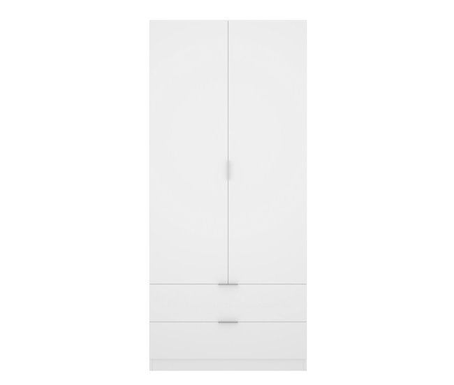 Armario 2 puertas efecto madera 81 Blanco