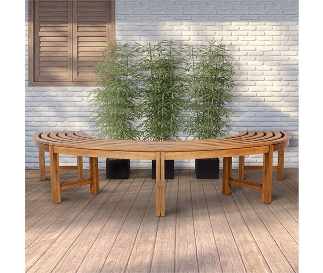 Banco de jardín - Male - Madera 250x125 Marron