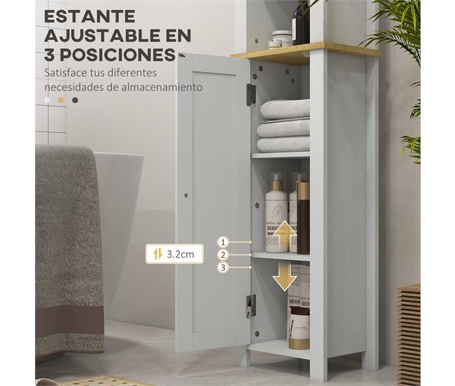 Armario de Baño MDF, Melamina de Madera kleankin, hogar - baño Blanco
