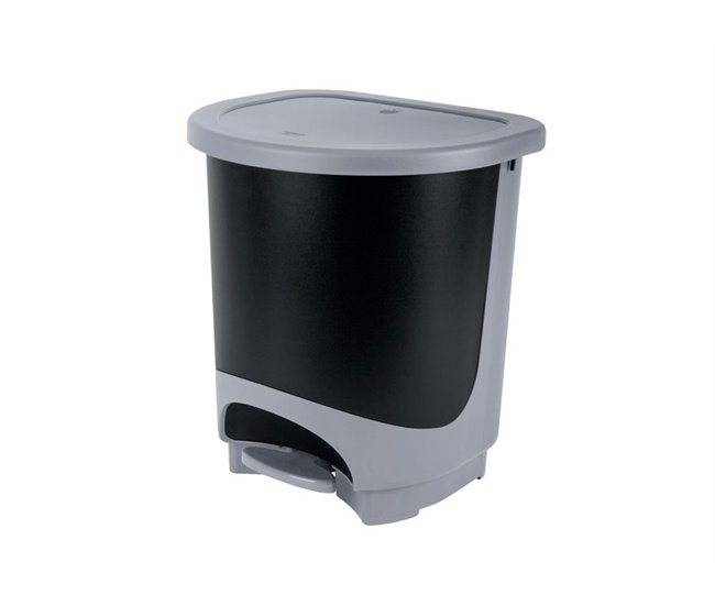 Cubo con pedal JUYPAL 30 litros Plateado