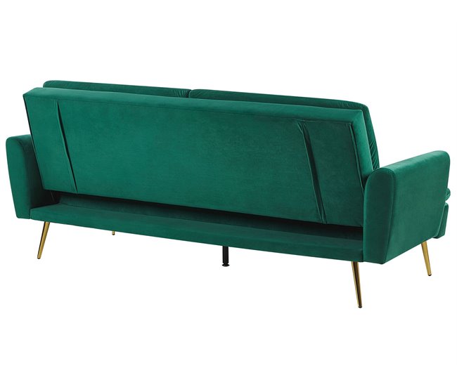 Beliani Sofá cama Terciopelo VETTRE Amarillo