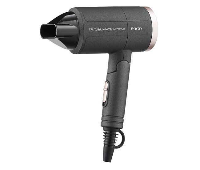 SOGO SECADOR DE VIAJE 1200W Negro