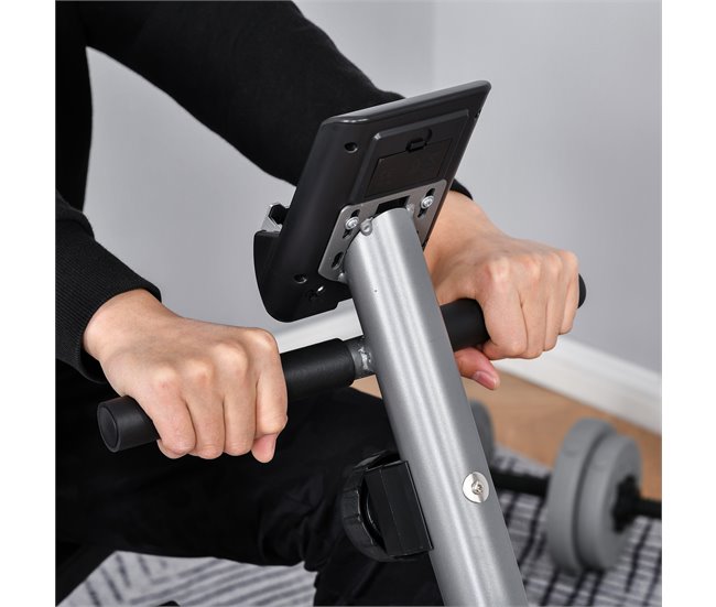 Bicicleta Estática Acero, ABS HOMCOM, deportes y ocio - fitness Gris