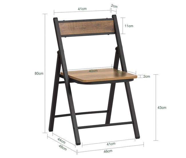 Silla Plegable de Oficina FST88-PF SoBuy Natural