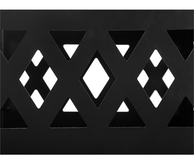 Beliani Fogón de madera SHIGA Negro