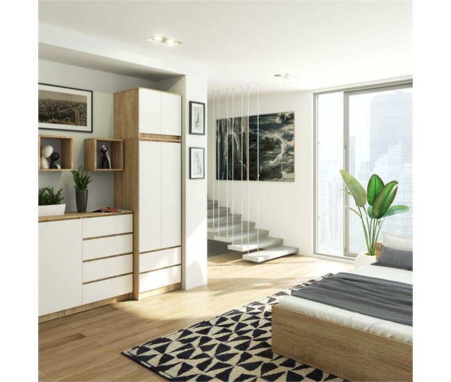 Módulo de armario AKORD S60 Extensión 60 Blanco/ Madera