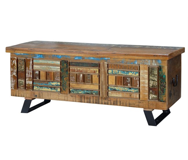 Baúl e clusivo en madera reciclada  .Giner y Colomer Multicolor