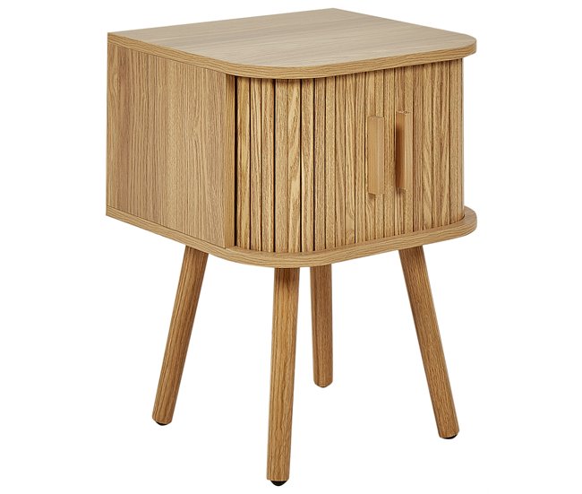 Beliani Mesa auxiliar SELAH Madera Clara