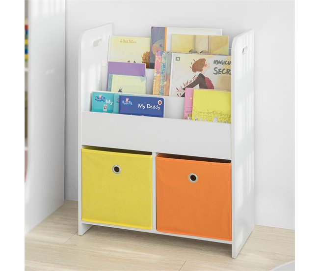 Organizador de Juguetes y Libros para Niños KMB27-W SoBuy Blanco