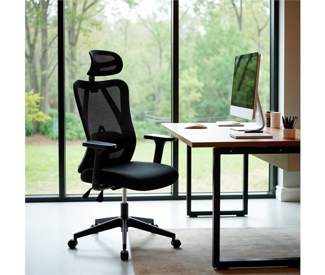 Silla de oficina - Elisha - Tela Negro
