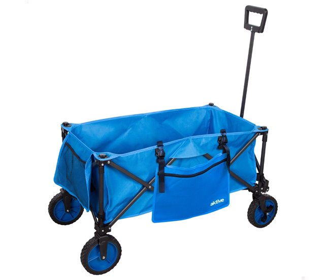 Aktive Carro playa plegable Azul