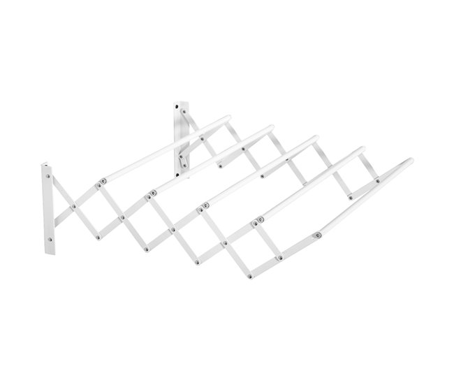 Tendedero de pared Metal HOMCOM Blanco