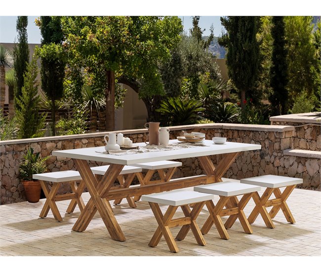 Beliani Conjunto de comedor OLBIA Blanco